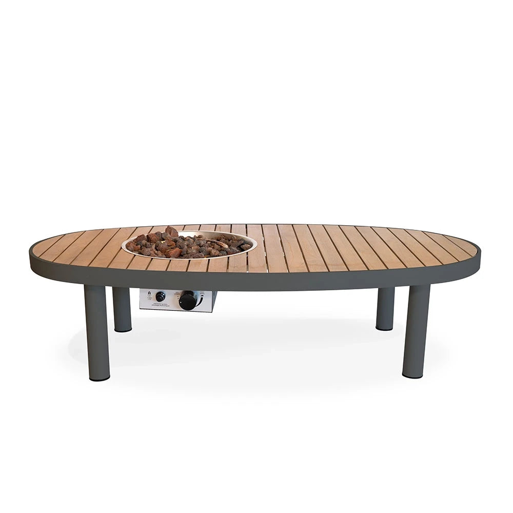 Riviera 140 Smokey Anthracite – Oval Gaspejs Ildbord