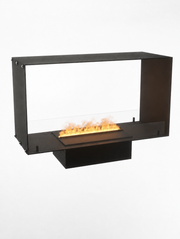 Foco Myst Two 1000 water vapour fireplace, studio shot with realistic Opti-myst flame effect