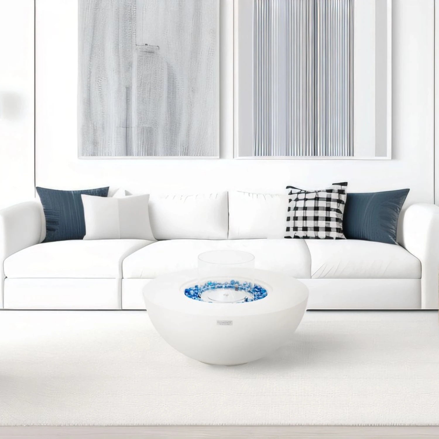ROCA bioethanol ildbord - Cream White
