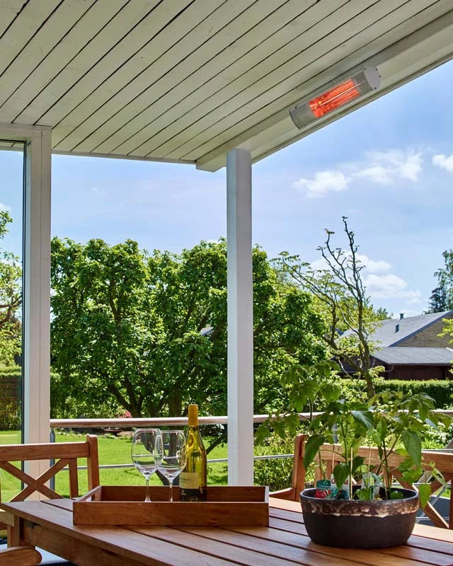 Terrassevarmer 1500W, GT, 51 cm - Sølv