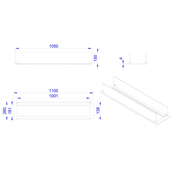 Indbygningsprofil til 100 cm brandkar