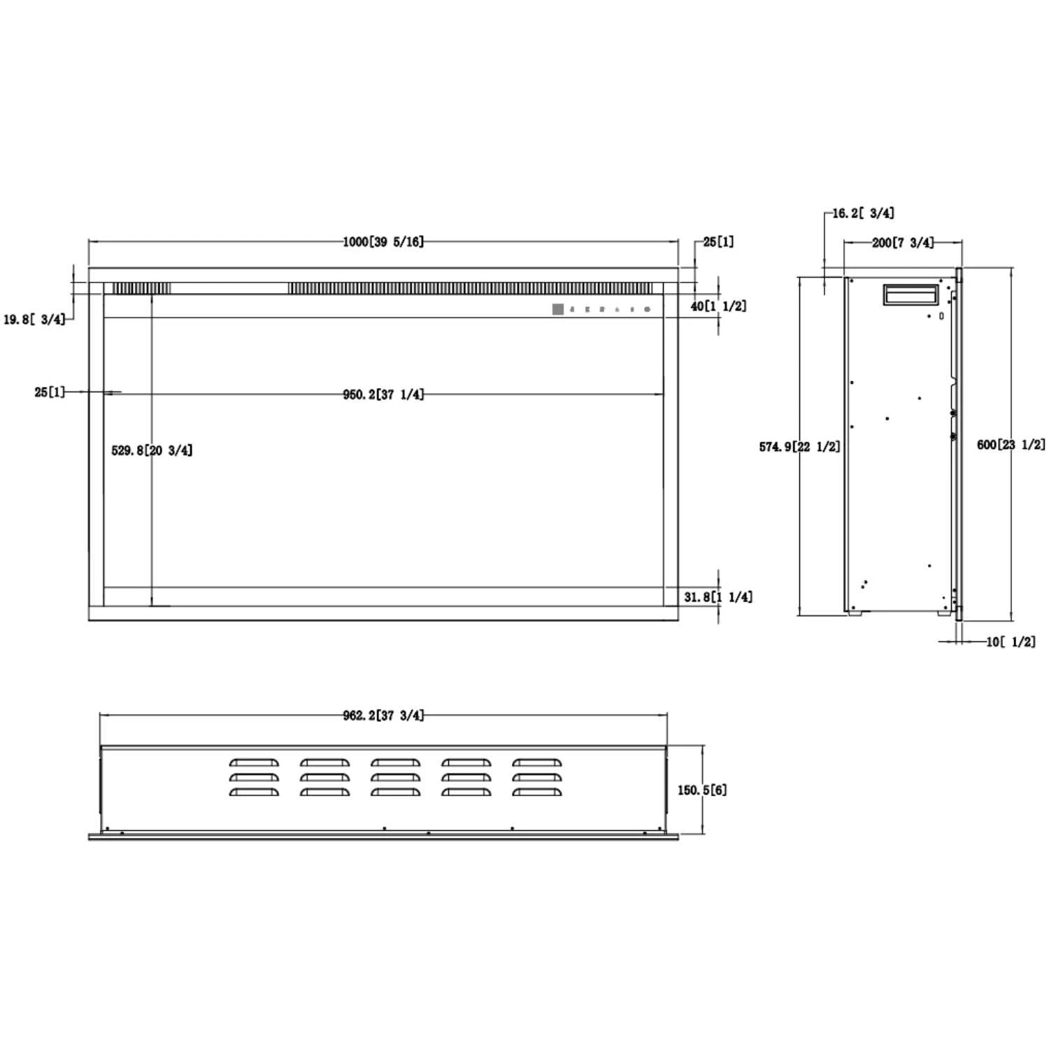 Insert Aflamo 3D - 100 x 60 cm
