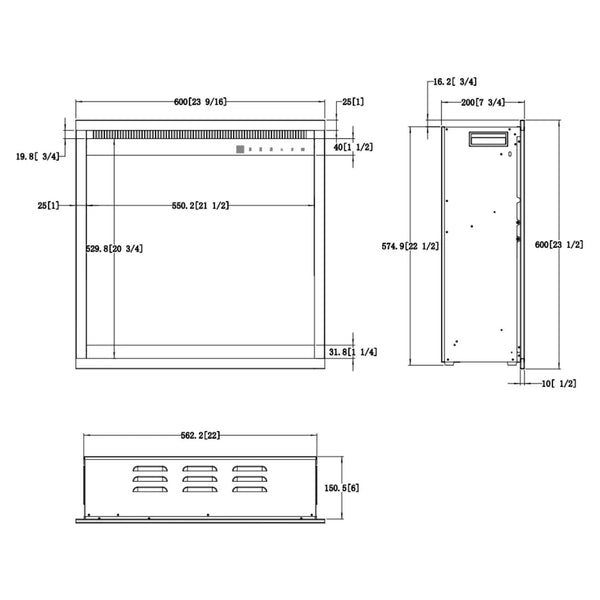 Insert Aflamo 3D - 60 x 60 cm