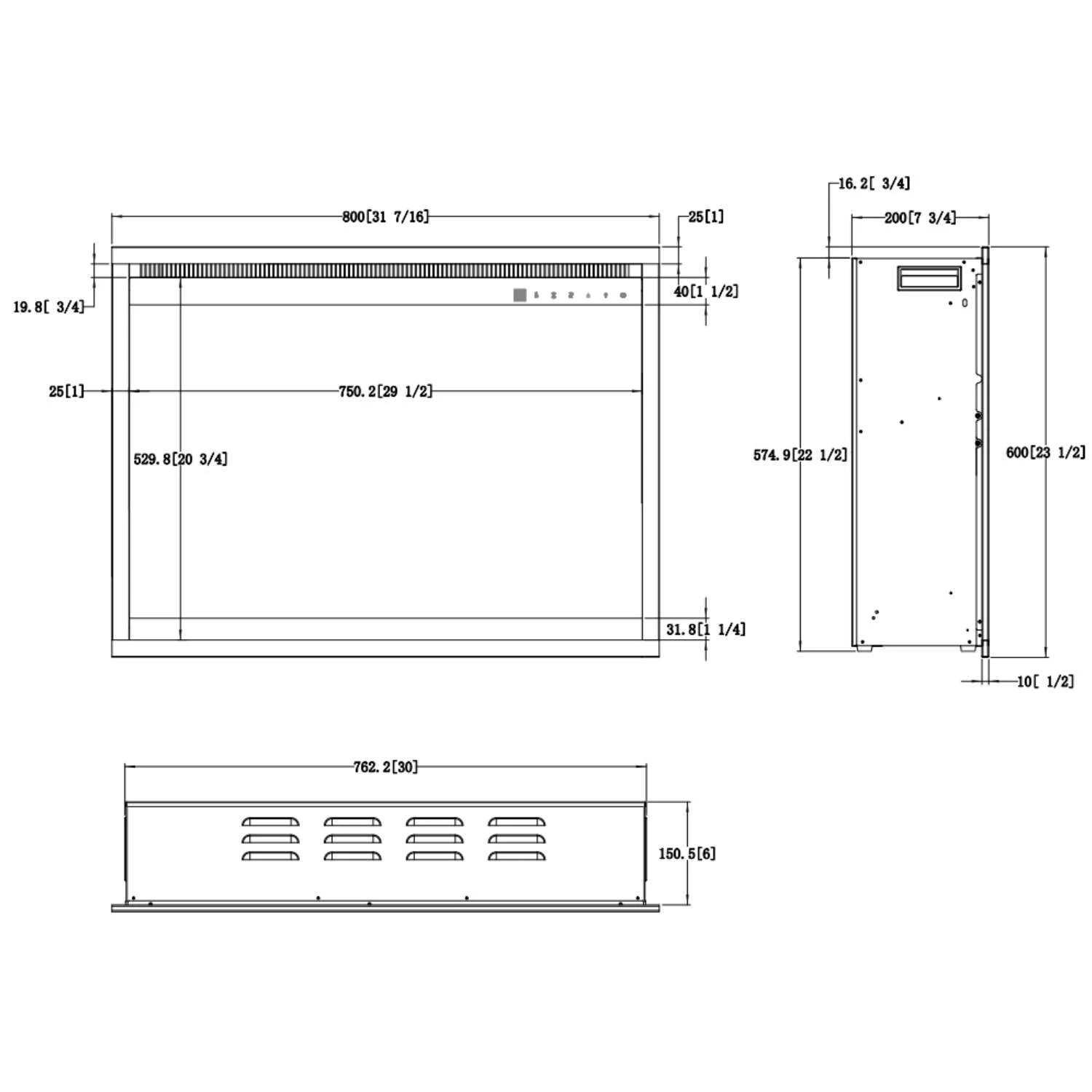 Insert Aflamo 3D - 80 x 60 cm