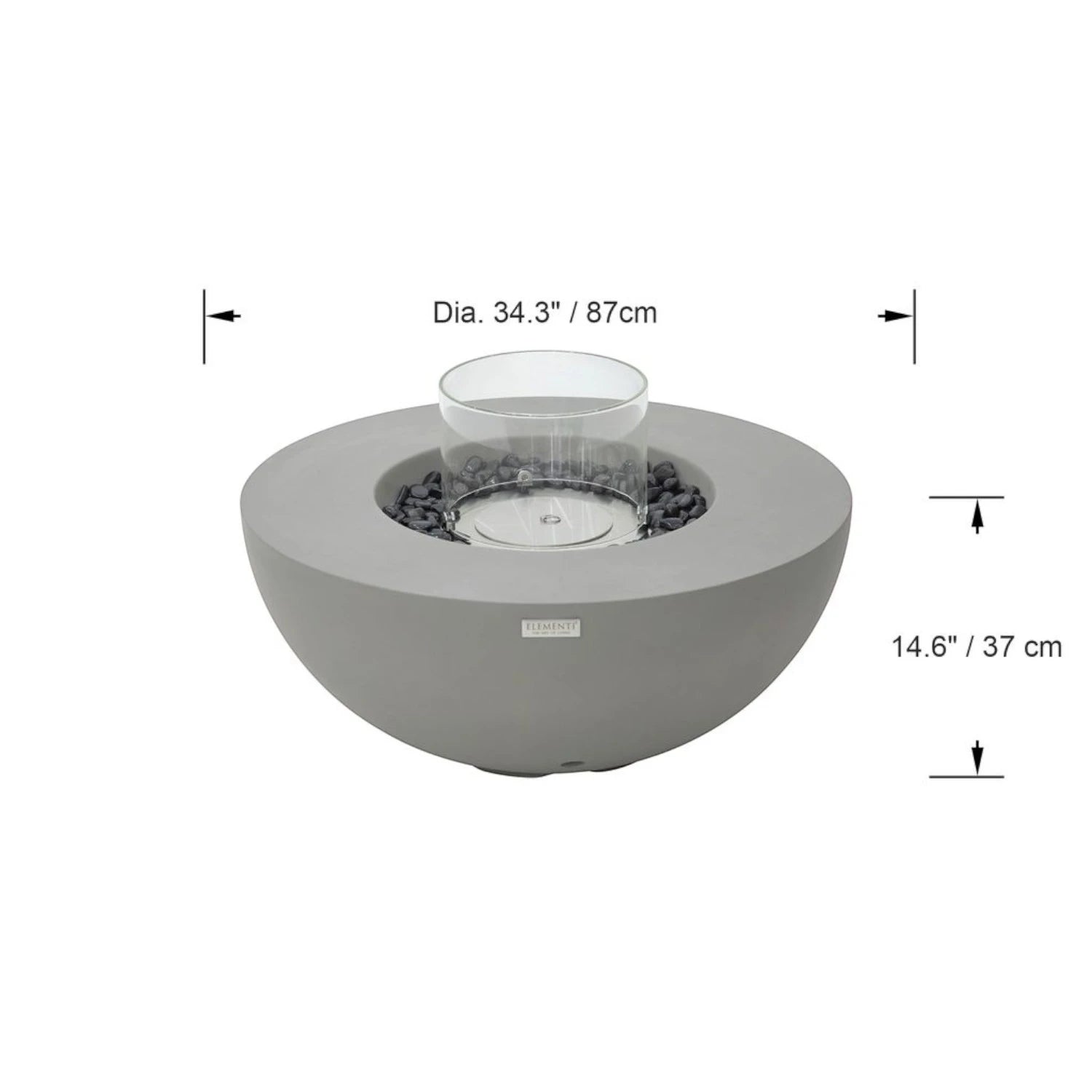 ROCA bioethanol ildbord - Space Grey