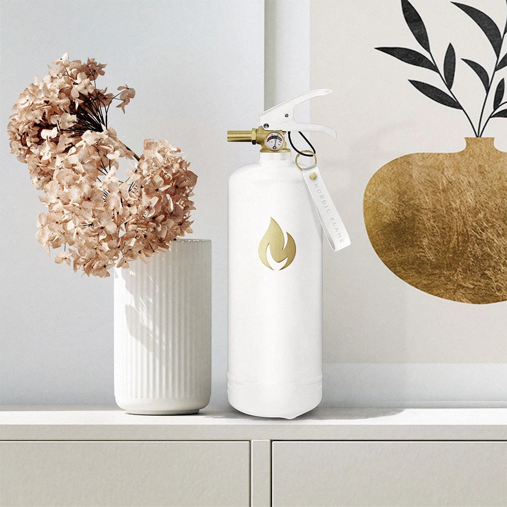 Hvid Brandslukker 2 kg - Guld Emblem