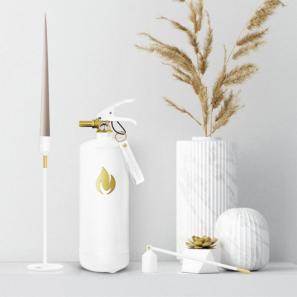 Hvid Brandslukker 2 kg - Guld Emblem