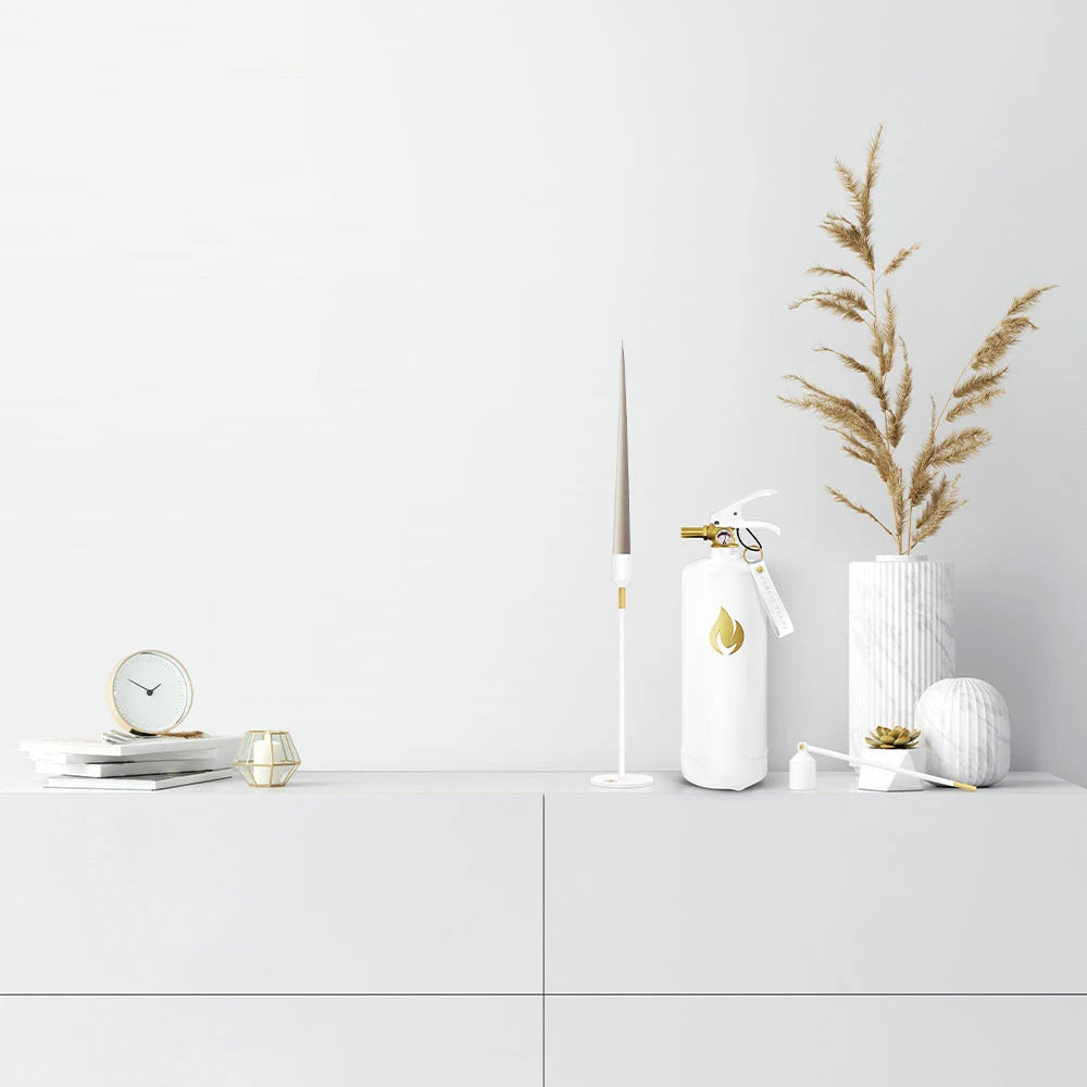Hvid Brandslukker 2 kg - Guld Emblem