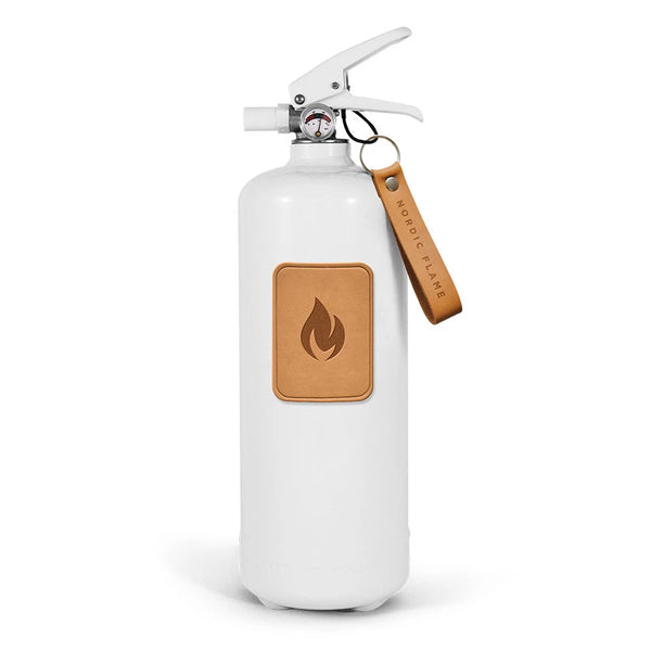 Hvid Brandslukker 2 kg - Lys Læder