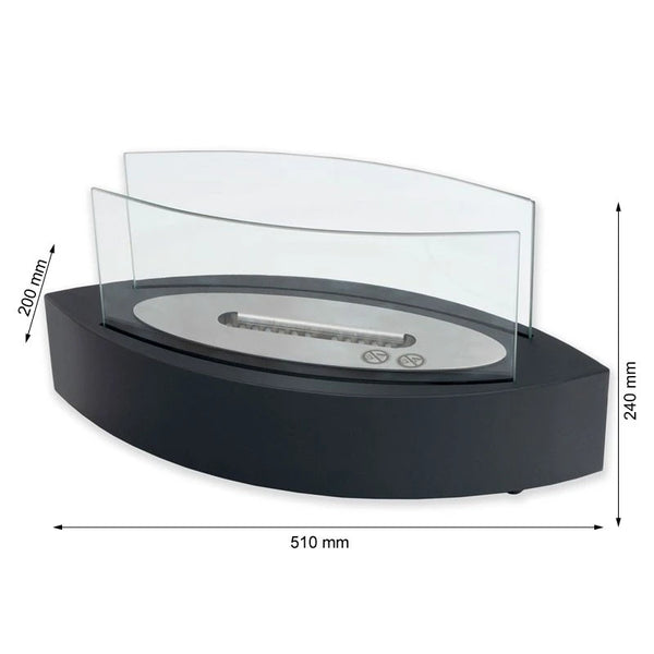 Oval bord biopejs - sort