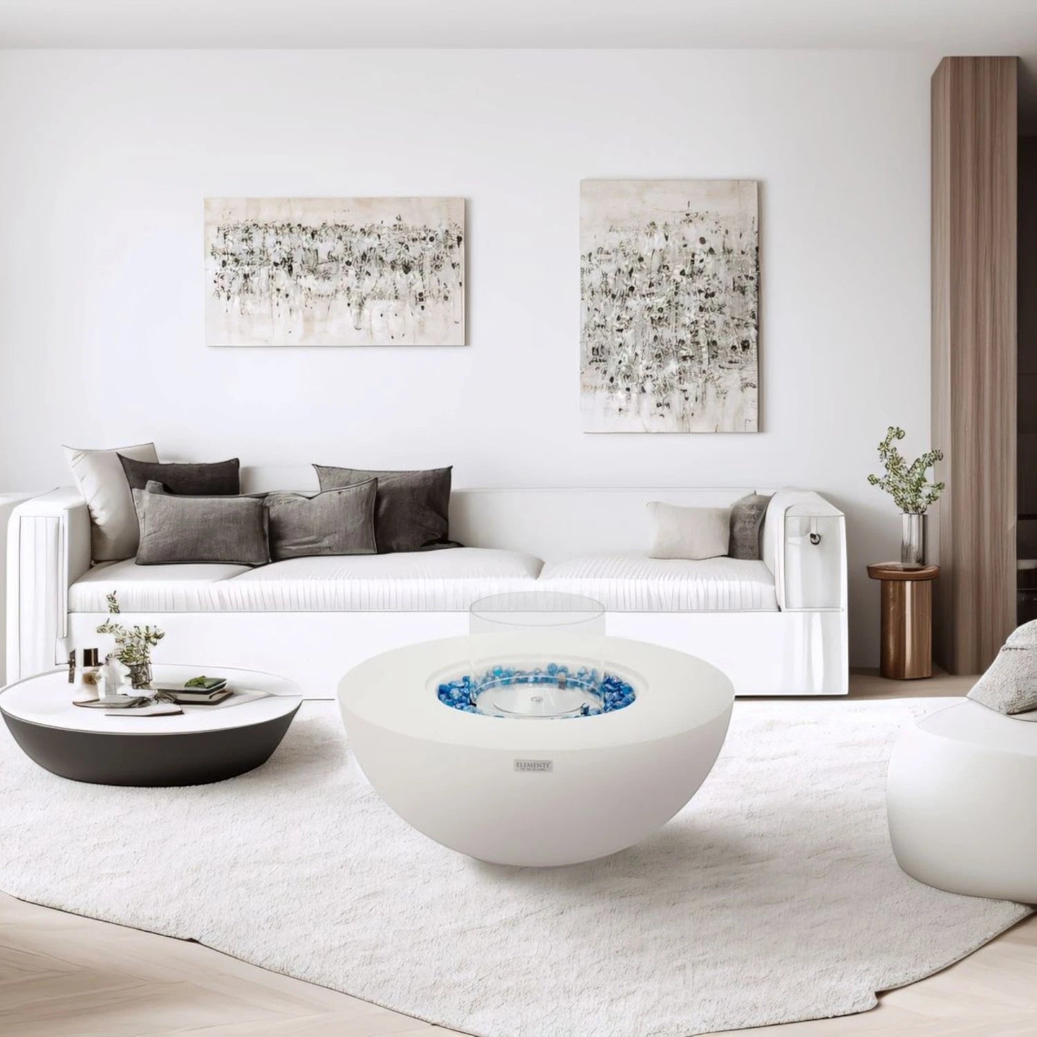 ROCA bioethanol ildbord - Cream White