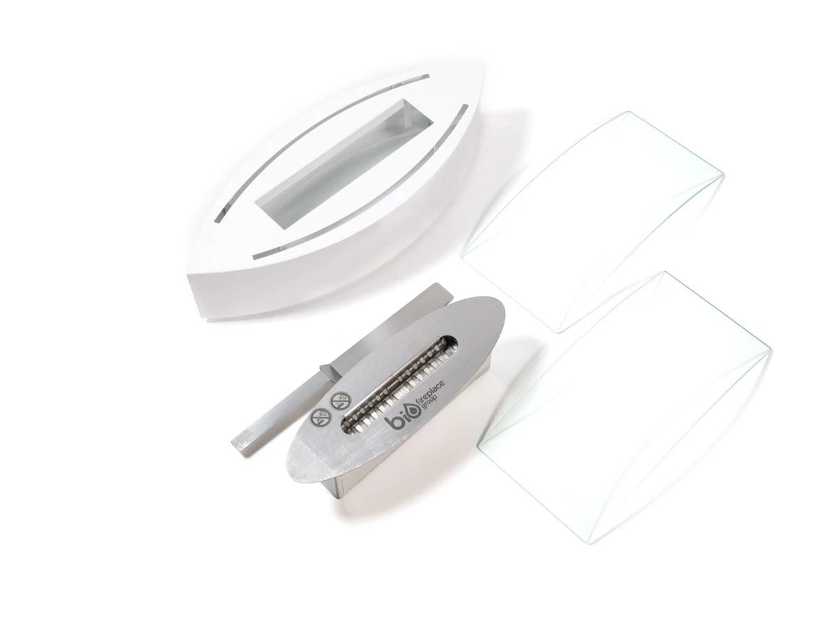 Oval bord biopejs - hvid
