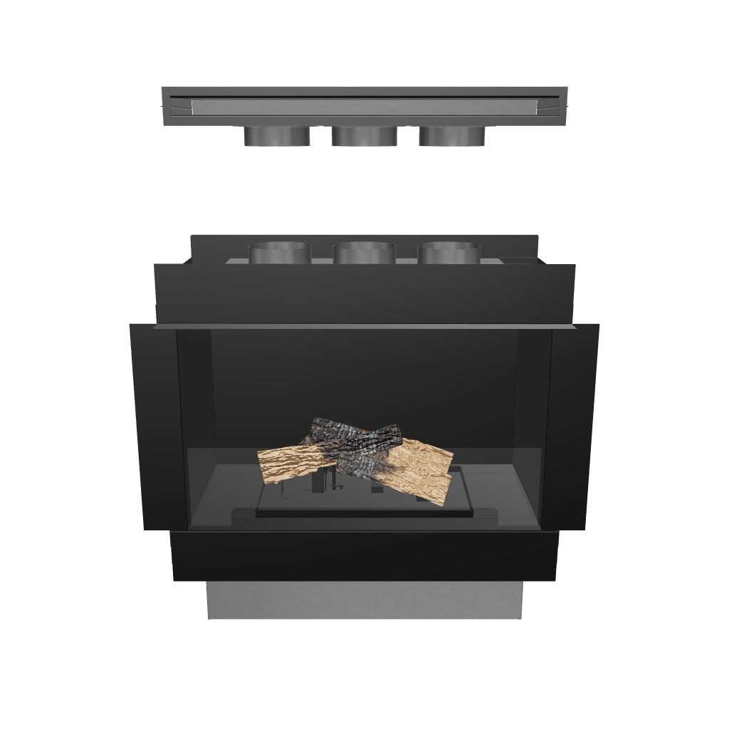 Flogs Box 800 Enkeltsidet (Indendørs Ventilation) - Bioethanol Pejs