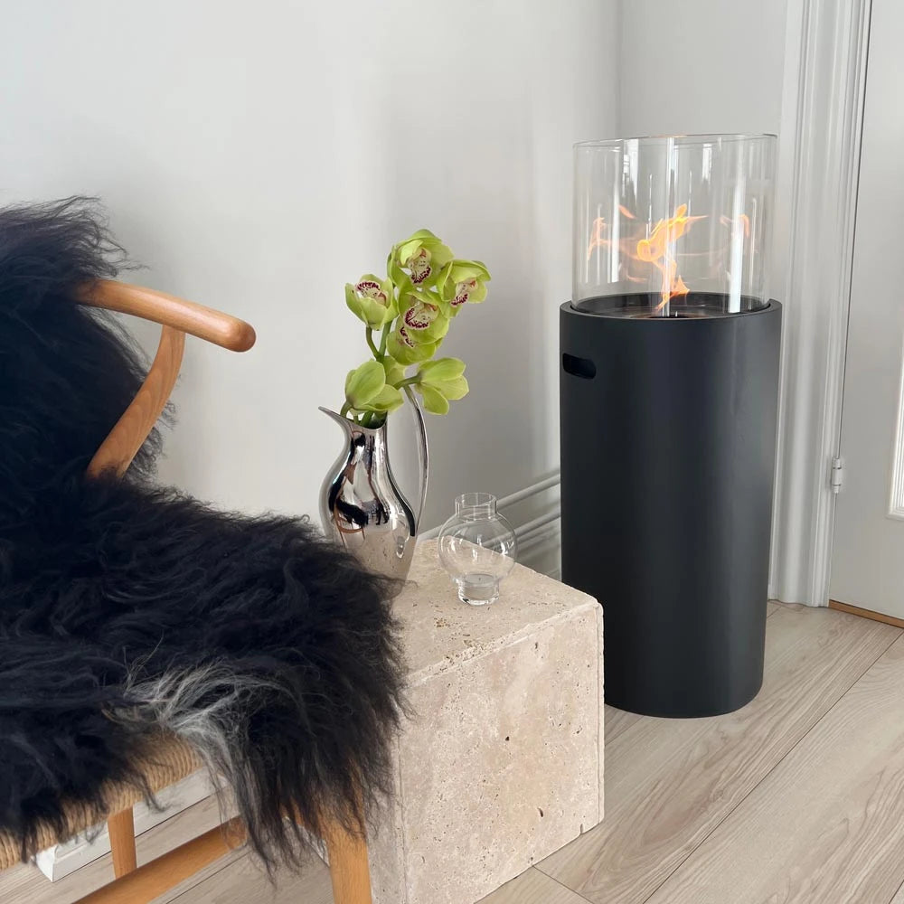 Fritstående biopejs i sort - 1L