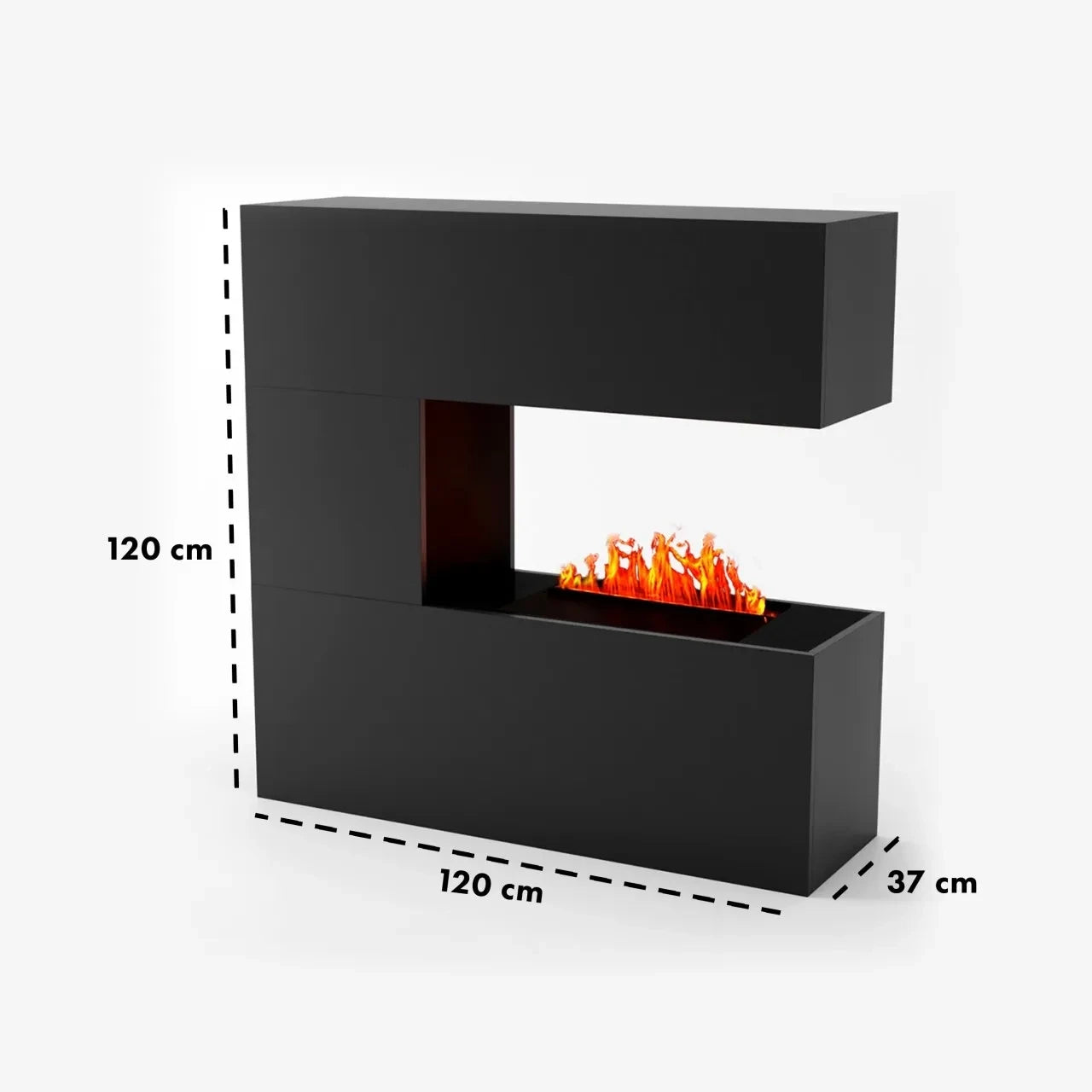Schiller Sort - OMC 600 | Fritstående vanddamppejs