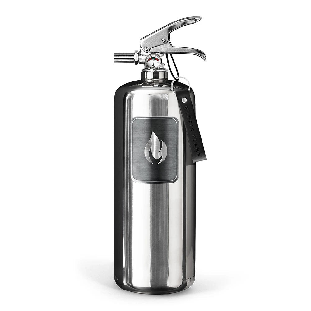 Stål Brandslukker 2 kg - Poleret Stål