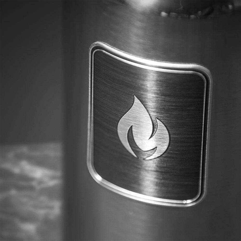 Stål Brandslukker 2 kg - Poleret Stål