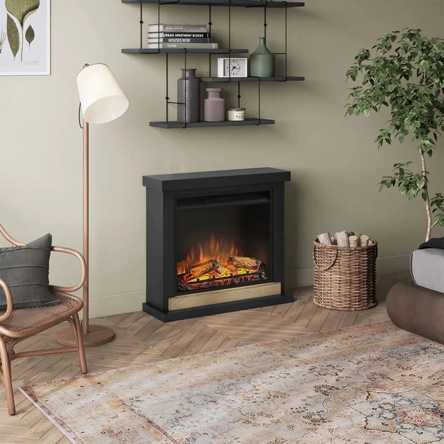 Hagen Sort Elektrisk Kamin