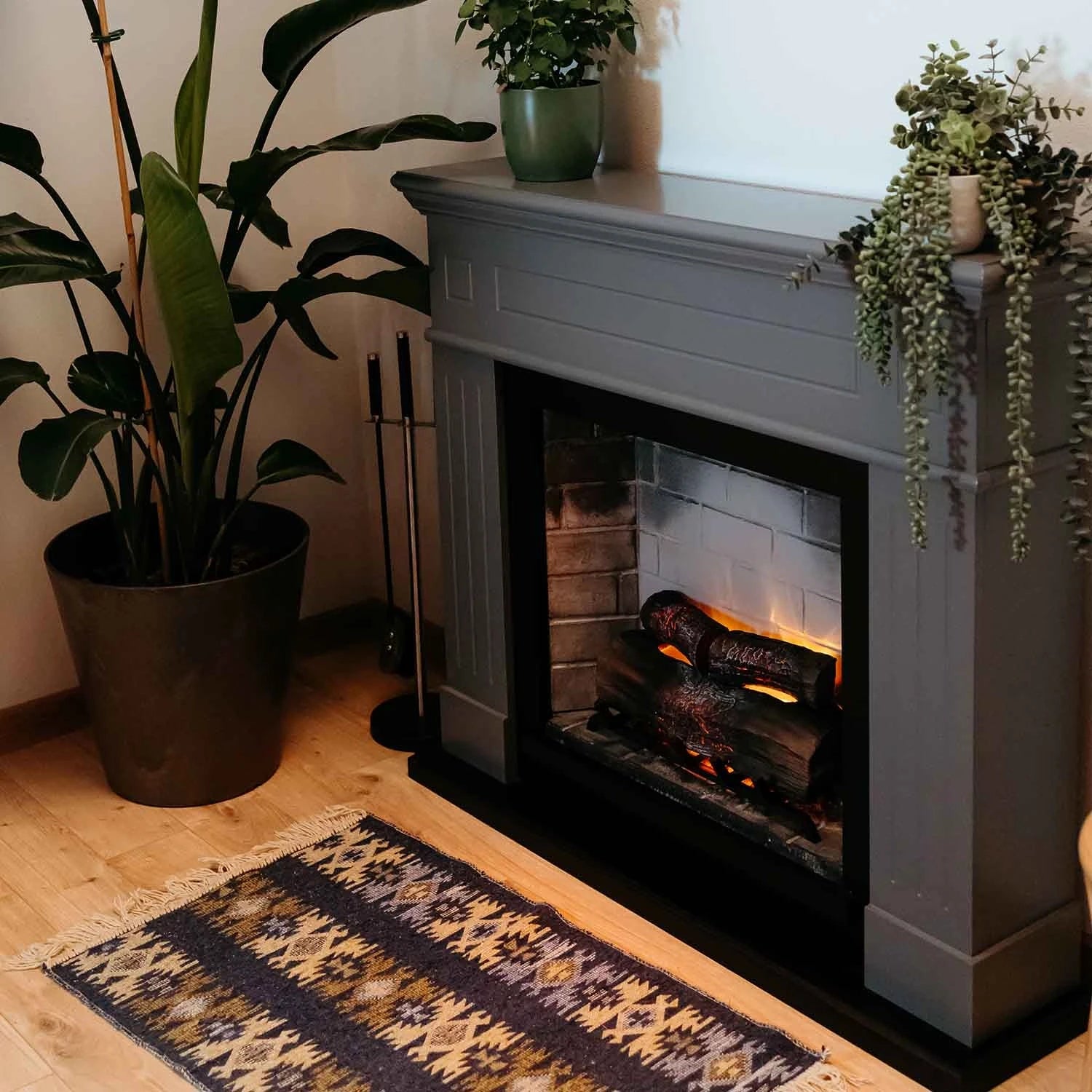 Larsen Grå Elektrisk Kamin