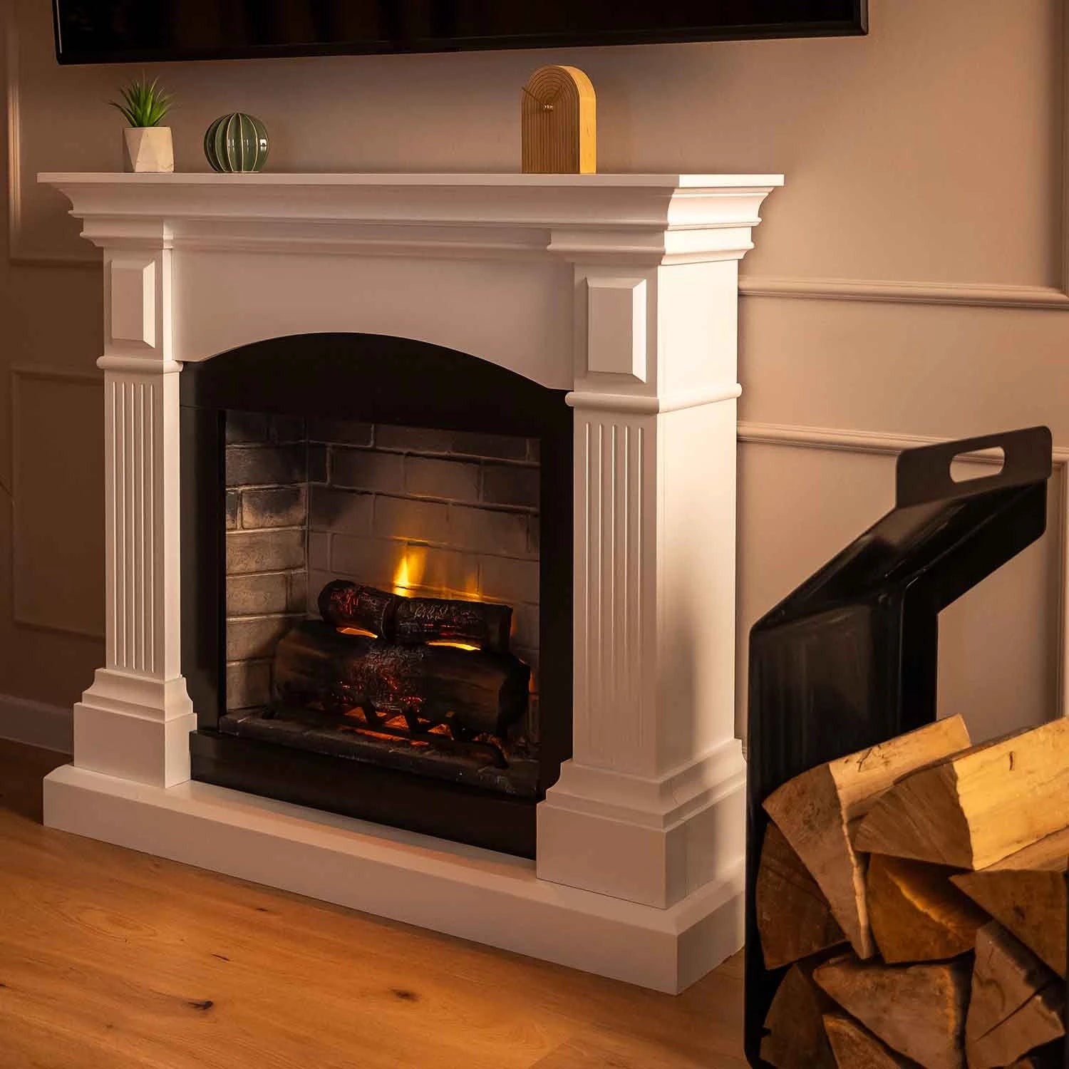 Magna Electric Fireplace - White