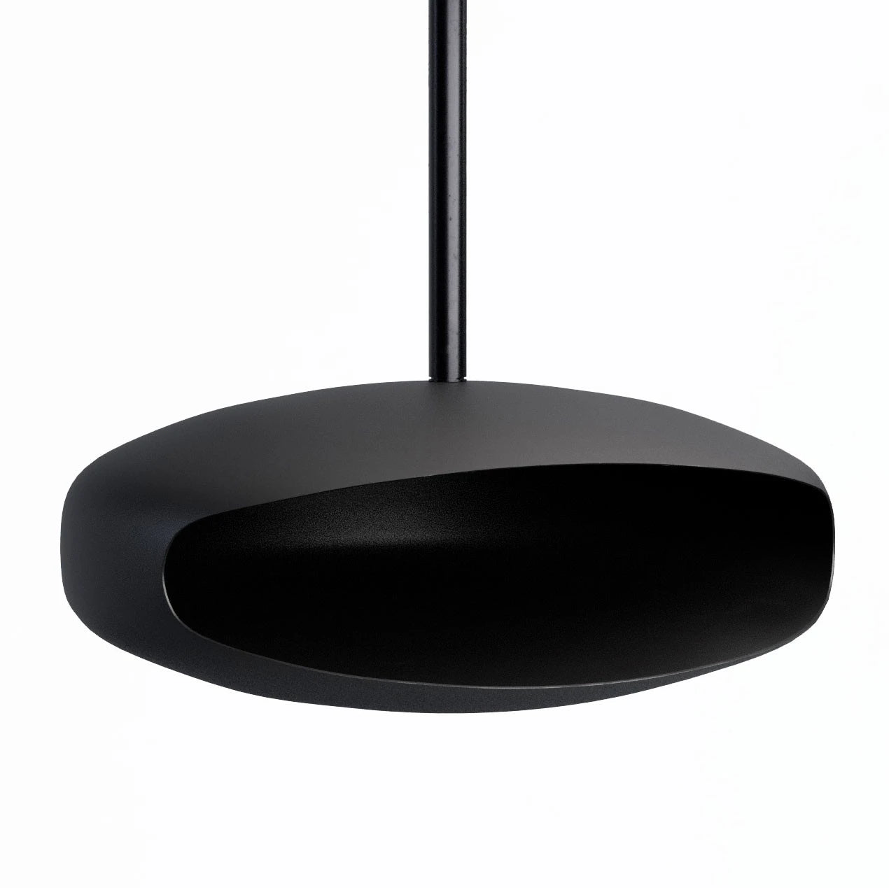 Hein & Haugaard UFO-80 ceiling-mounted bioethanol fireplace in a black finish