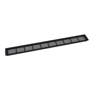 Ventilationsrist Sort - 100x11 cm - 420 cm²