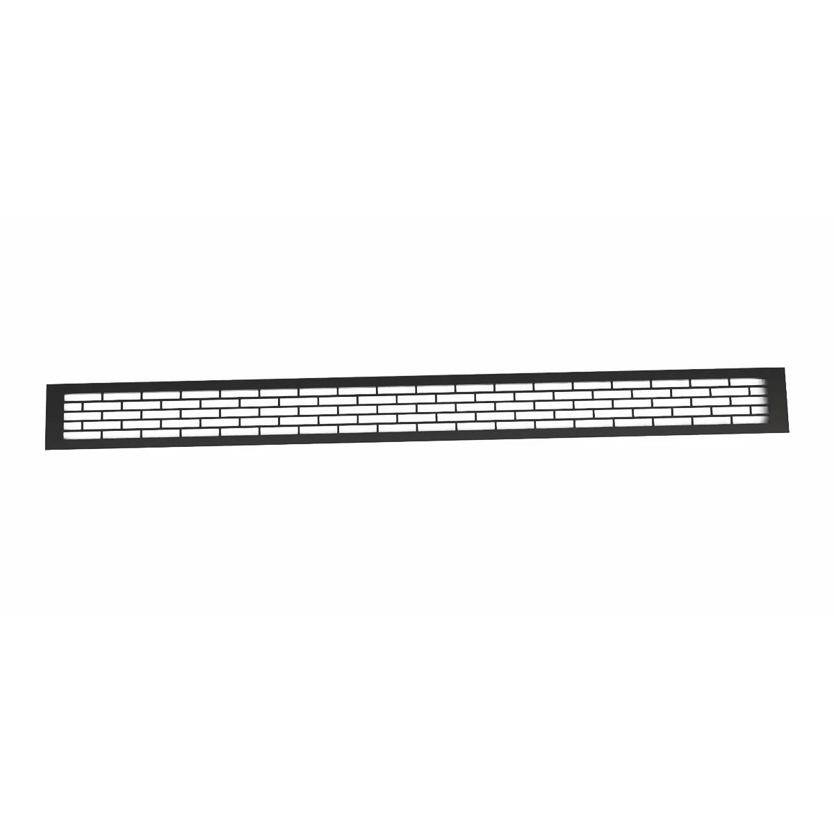 Ventilationsrist Sort - 100x9 cm - 450 cm²