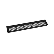 Ventilationsrist Sort - 50x10 cm - 214 cm²