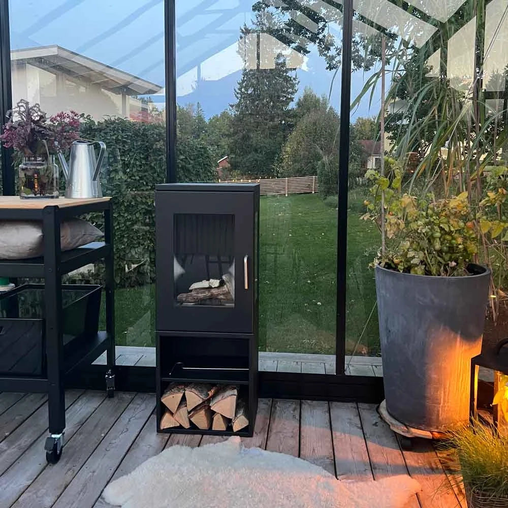 Cheyenne Fritstående - Sort bioethanol brændeovn