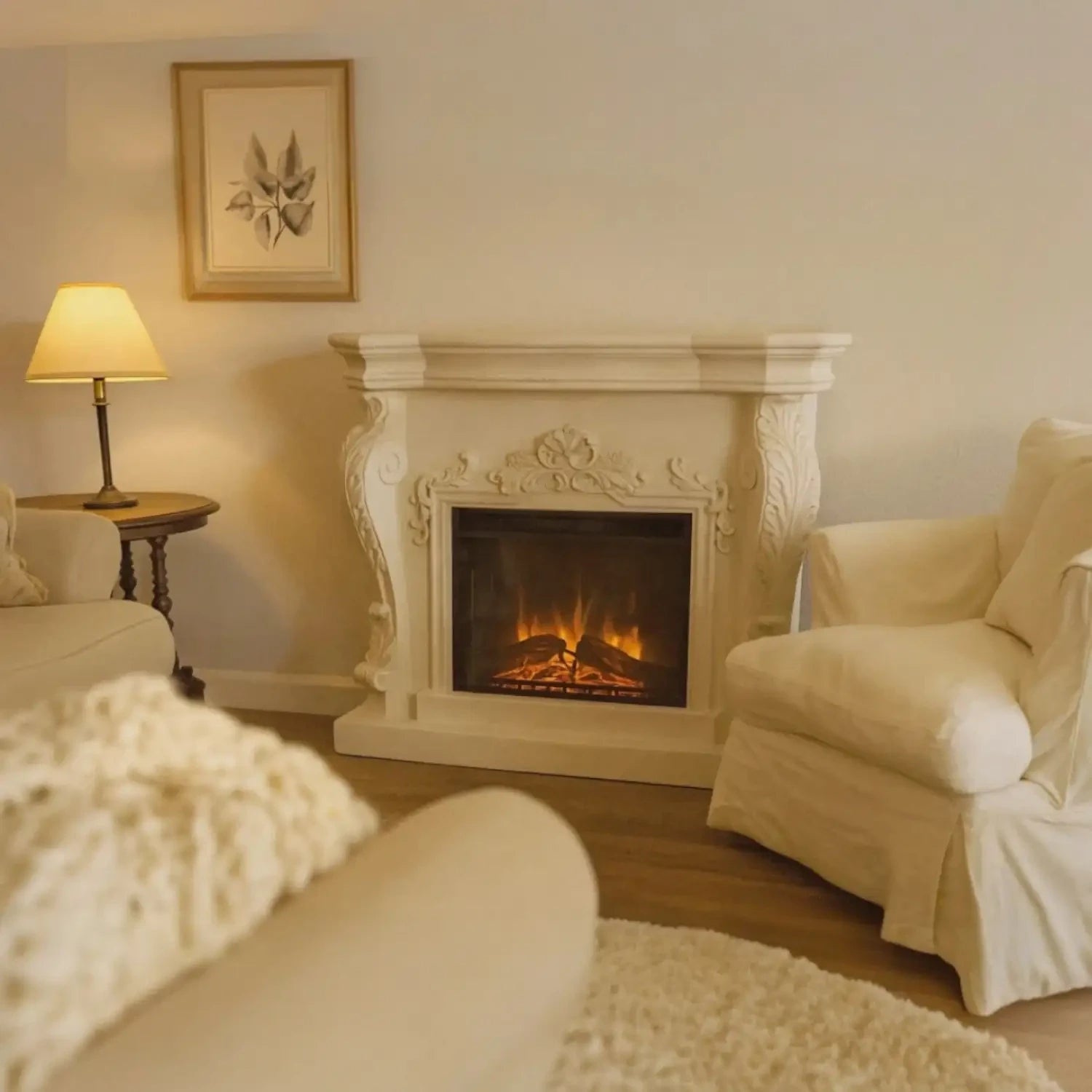 Ymir - Electric Fireplace in Polystone