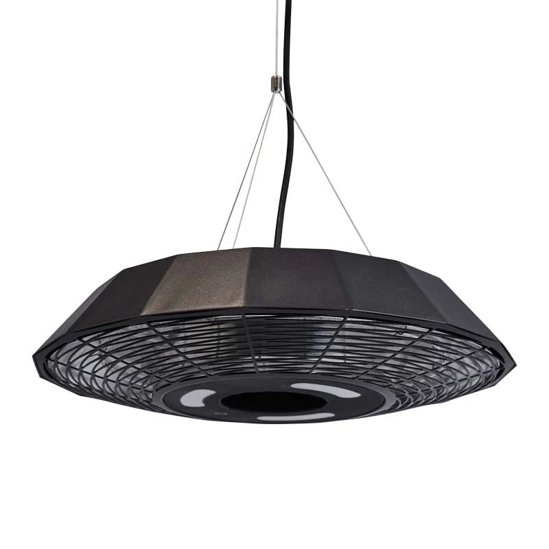 Terrassevarmer UFO 2000W, GT, Ø45 cm, sort