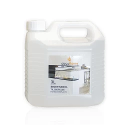 Decoflame bioethanol i dunke af 3 liter - 11 flasker i alt.