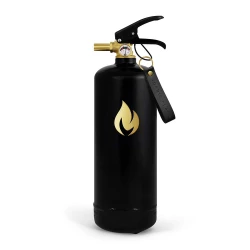 Nordic Flame Brandslukker 2 kg - Sort med guld emblem